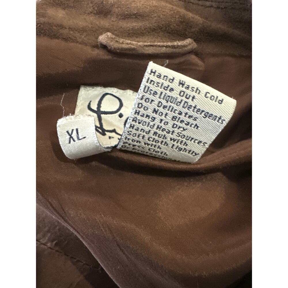 Lilly Pulitzer Soft Lamb Suede Jacket Brown Belted Button Lined XL Rare HTF - Picture 10 of 16